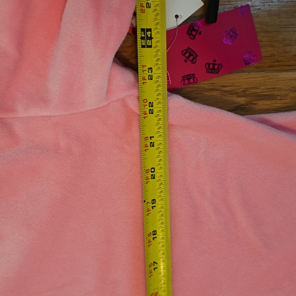 JUICY COUTURE WOMEN'S JUNIOR PINK LONG SLEEVE VELVETEEN PULLOVER CREWNECK LARGE - Picture 11 of 16